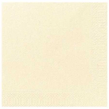 Servietter Duni 3-lags buttermilk 33cm 1000stk/kar - (1000 stk.)