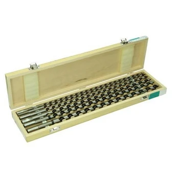 Wood auger bit set in a case with 6 pcs (10/12/14/16/18/20)