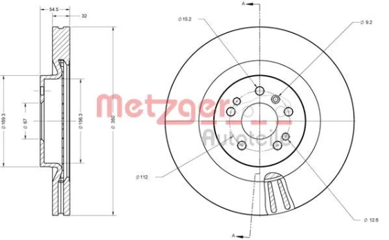 Stabdžių diskas METZGER 6110635