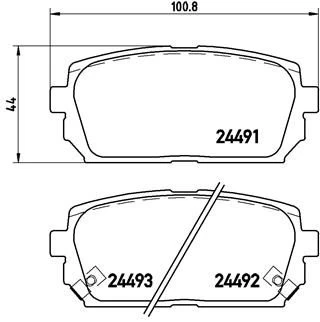 Stabdžių trinkelių rinkinys, diskinis stabdys BREMBO P 30 040