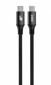 Cable USB C - USB C 1m 240W black kaina