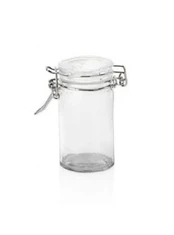 Stiklainis su dangteliu (4,5x8,5 cm, 100 ml.)