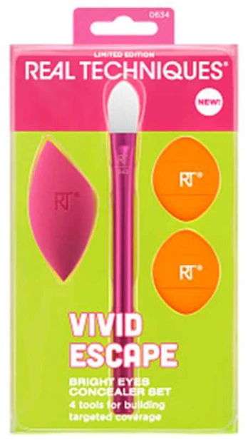 Real Techniques VIVID ESCAPE BRIGHT EYES CONCEALER CASE 4 pcs