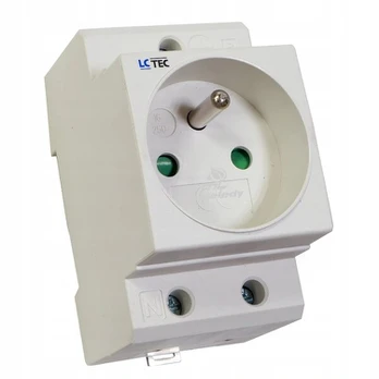 Lizdas 2p+z ant Din bėgelio Th35 16a 250v