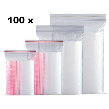 Užspaudžiami maišeliai Zip-Lock, 100x120mm, 100vnt.