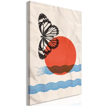 Artgeist Paveikslas - Butterfly and Sunrise (1 Part) Vertical