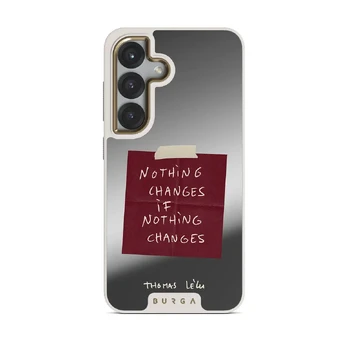 Nothing Changes - Samsung Galaxy S25 Case, Elite Mirror Light (Magnetic) / Gold