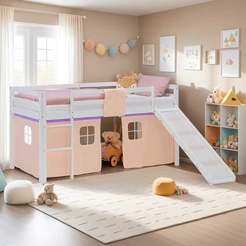 Homestyle4U Loft lova, 90x200 cm, Balta