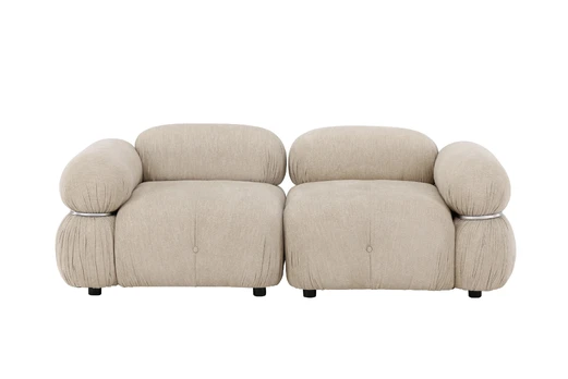 Mika Module Sofa Beige/Silver 2 pieces