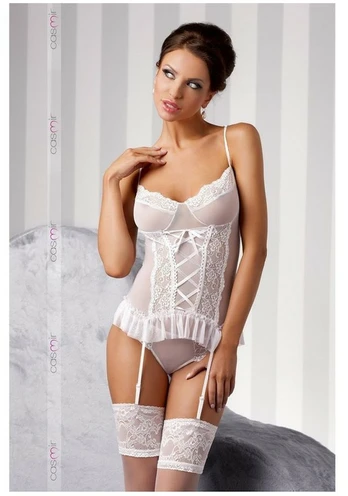 MARCELLE Baltas G-STRING SU SUDERINIMU CASMIR. S/M