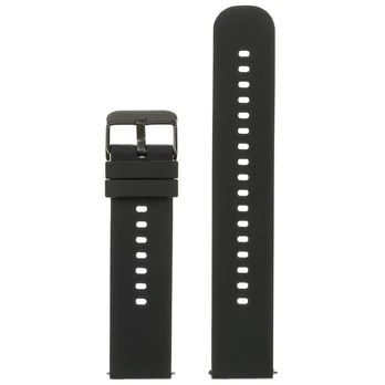 U27 rubber watch strap - black/black - 20mm