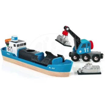 BRIO - Freight Ship and Crane (33534)