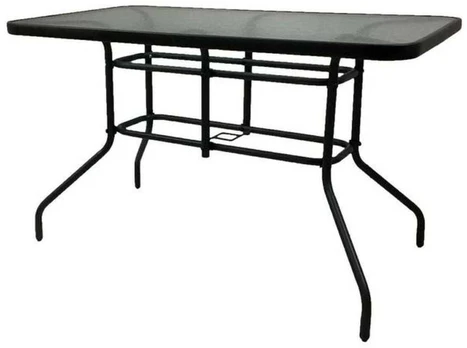 Lauko stalas Bergama, 120x70x70 cm, juodas