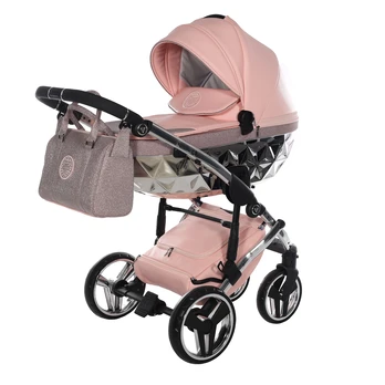 Junama Hand Craft Glitter Pink Vežimėlis 2 in 1