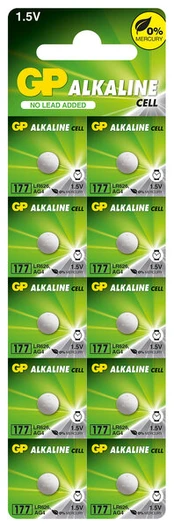 GP 177 Alkaline elementai 1.5V LR626 AG-4, 10vnt