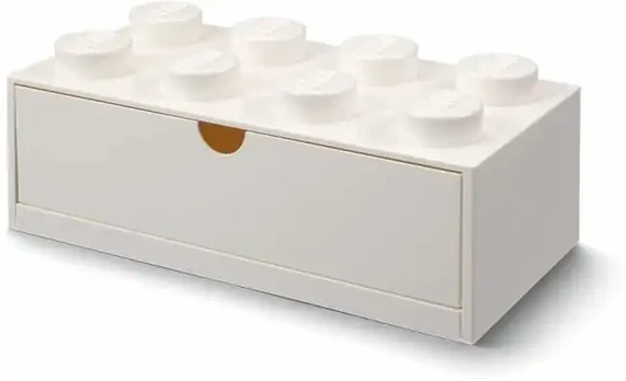 „Lego Brick 8“ stalčiaus stalčius, baltas