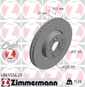Stabdžių diskas ZIMMERMANN 400.5554.20 kaina