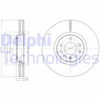 Stabdžių diskas DELPHI BG4185C