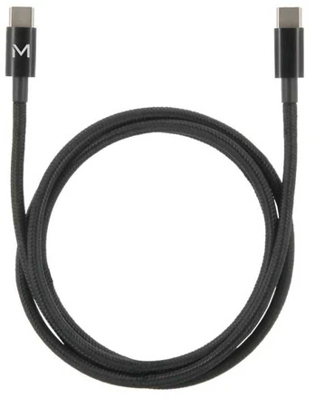 Kabelis USB Mobilis USB-C - USB-C 1 m Juodas (001389)