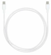 SEEK TOTI Type-C to Type-C, 1m Silicone Cable 3A, Baltas (Baltas) kaina