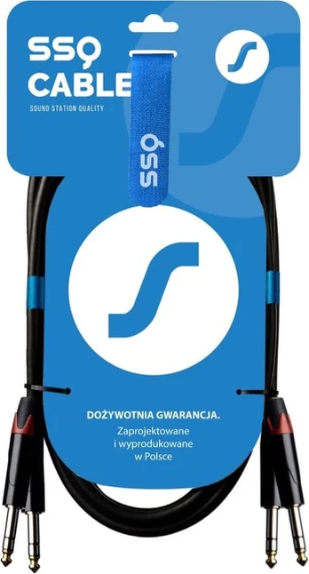 SSQ JSJS1 - 2x JACK STEREO - 2x JACK STEREO 1 metro kabelis
