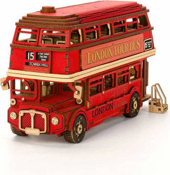 Robotime 3D Medinis konstruktorius London Tour Bus