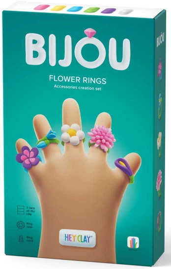 TM Toys HEY CLAY Modeliavimo molio žiedai Gėlė