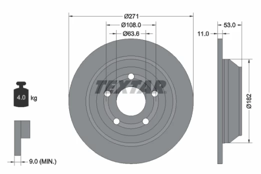 TEXTAR 92327403 Brake Disc
