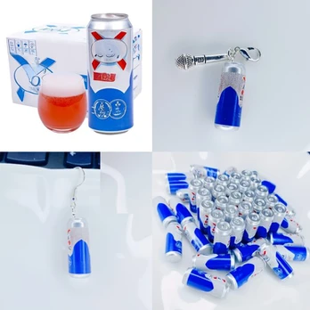 Mini alaus aksesuarai, 18PCS mini 3D resin beer cans