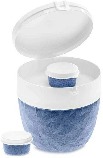 Breakfast, container for salad and dressing BENTOBOX L, 3 items, KOZIOL
