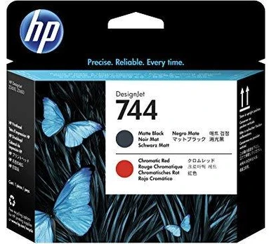 HP 744 Matte Black & Red Printhead | F9J88A