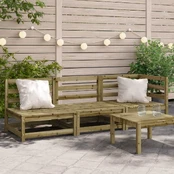Trivietė sodo sofa, impregnuota pušies mediena kaina