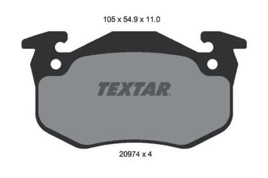 Stabdžių trinkelių rinkinys, diskinis stabdys TEXTAR 2097401