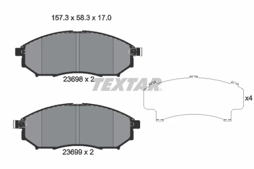TEXTAR 2369803 Brake pad set