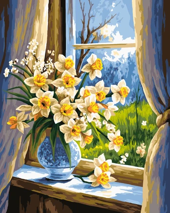 Paint by Numbers kit "Daffodils in Sunlight" 40x50 cm W093 0425
