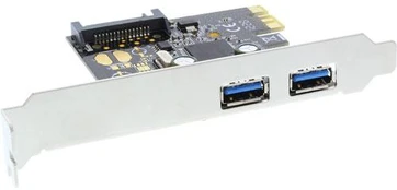 Kontrolierius InLine PCIE 2.0 x1 - 2x USB 3.0 (76666L)