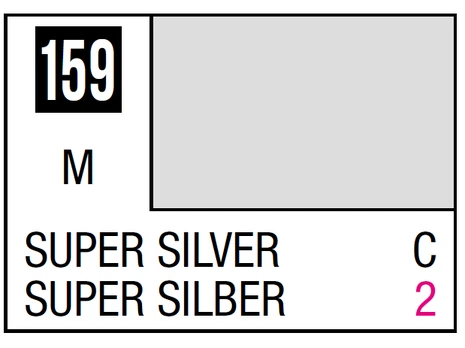 Mr Hobby Mr.Hobby - Mr.Color serijos nitro dažai C-159 Super Sidabrinis, 10ml