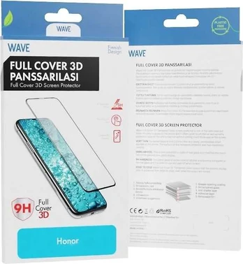 Wave Full Cover 3D -panssarilasi, Honor Magic6 Lite, musta kehys