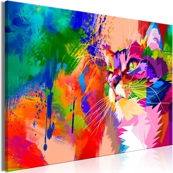 Artgeist Paveikslas - Colourful Cat (1 Part) Wide