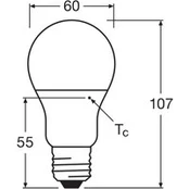 OSRAM LED lemputė opal E27 8,5W 827 3 vnt