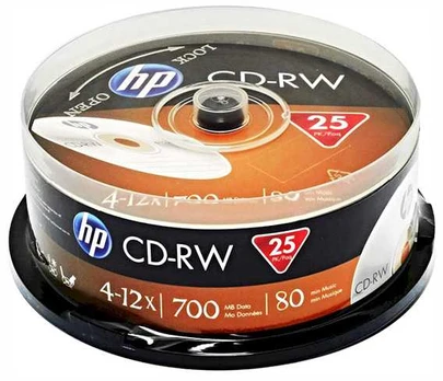 HP CD-RW 700 MB 12x 25 vnt