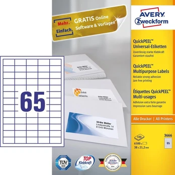 Avery Zweckform etiketės 38x21,2 mm – (3666)