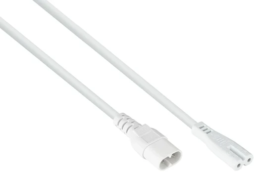 kabelmeister Euro-Verläng. Stecker C8 an C7, baltas, 0,5m