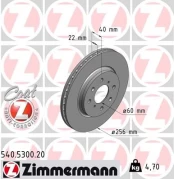 Stabdžių diskas ZIMMERMANN 540.5300.20 kaina
