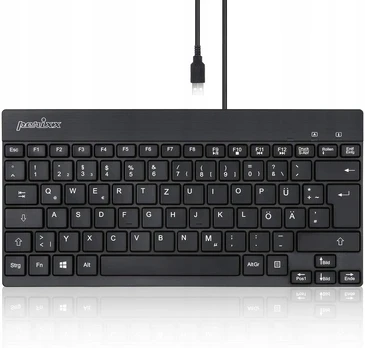 Klaviatūra Perixx Perixx PERIBOARD-426, DE, su laidu, USB Mini Klaviatūra with flat keys