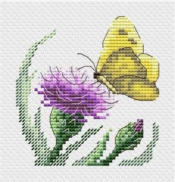Butterfly and burdock SM-623