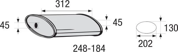 Vidurinis duslintuvas, universalus BOSAL 248-184