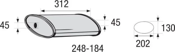 Vidurinis duslintuvas, universalus BOSAL 248-184 kaina