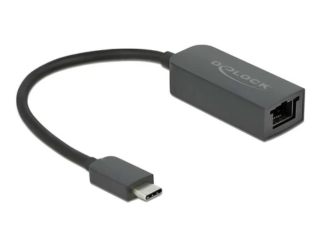 USB adapteris Delock 66645 USB-C - RJ45 Juodas (66645)