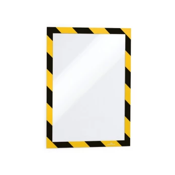 Rėmelis dokumentams DURABLE DURAFRAME® SECURITY A4, geltonas/juodas, 2 vnt.